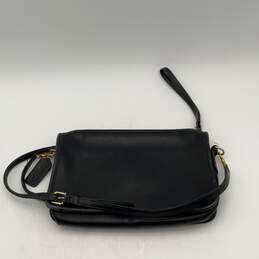 Vintage Authentic Coach 9455 Basic Bag Black Leather Flap Crossbody w/ COA
