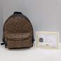 Authenticated Women's Coach Charlie Coated Signature Backpack image number 2