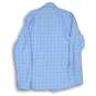 Men's Michael Kors Blue Plaid Button-Up Shirt Size L image number 2