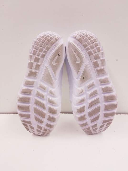 Nike Flex Runner 2 (GS) Athletic Shoes Triple White DJ6038-100 Size 6.5Y Women's Size 8 image number 8