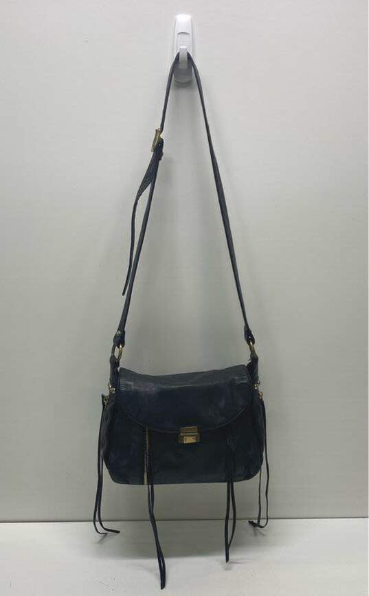 Rebecca Minkoff Leather Double Zip Shoulder Bag Black image number 6