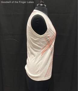 Greg Norman Collection Vest White w/ Orange & Black Stripes Size M W/ Tag alternative image