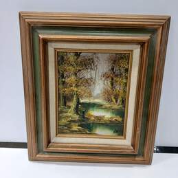 Signed & Framed 17"x15" Original Landscape Painting