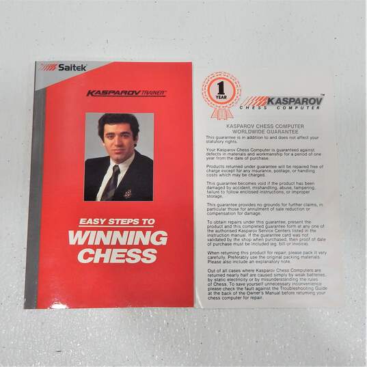 Saitek Kasparov Pocket Plus Trainer Chess Computer Game 1990 IOB TESTED image number 4