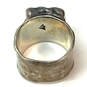 Designer Silpada 925 Sterling Silver Hammered Smoky Quartz Band Ring image number 4