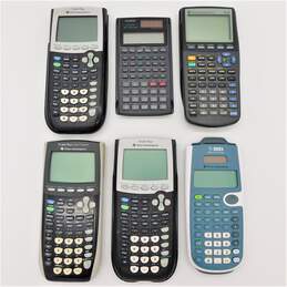 Assorted Texas Instruments Graphing Calculators Lot of 6 UNTESTED