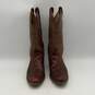 Dan Post Mens Brown Leather Embroidered Knee Length Cowboy Western Boots Sz 9.5 image number 3