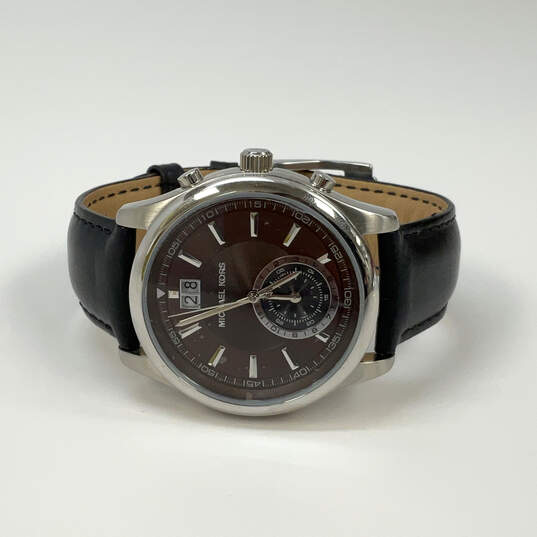 Designer Michael Kors MK-8415 Silver-Tone Stainless Steel Analog Wristwatch image number 1