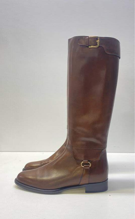 Ron White Leather Buckle Riding Boots Brown 8 image number 2