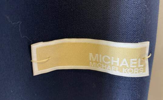 NWT Michael Kors Mens Navy Blue Notch Lapel Two-Button Sport Coat Size 42 image number 5