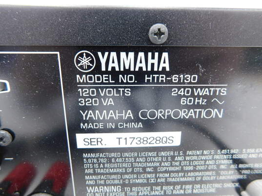 Yamaha HTR-6130 Natural Sound AV Receiver image number 10