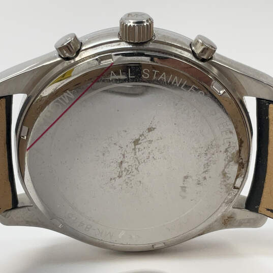 Designer Michael Kors MK-8415 Silver-Tone Stainless Steel Analog Wristwatch image number 4