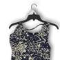 NWT Veronica M Womens One-Piece Romper Dress Sleeveless Blue White Abstract Sz S image number 4