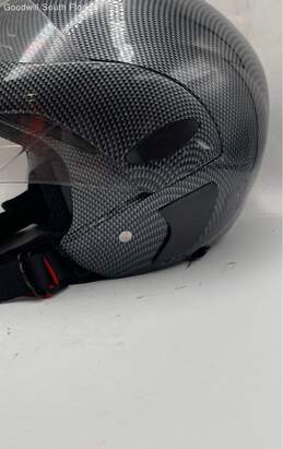 MMG Gray Black Checkered Motorcycle Helmet Size L alternative image