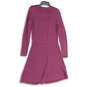 Womens Purple Long Sleeve Crew Neck Pullover Sweater Dress Size Small image number 2