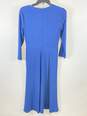 Lauren Ralph Lauren Women Blue Long Sleeve Midi Dress Sz 2 image number 2