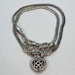Designer Brighton Womens Silver Lobster Clasp Heart Pendant Chain Necklace alternative image