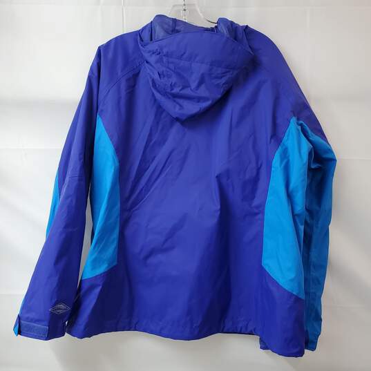 Columbia Sportswear Company Women's Blue/Purple Full-Zip Raincoat Jacket Size 1X image number 2