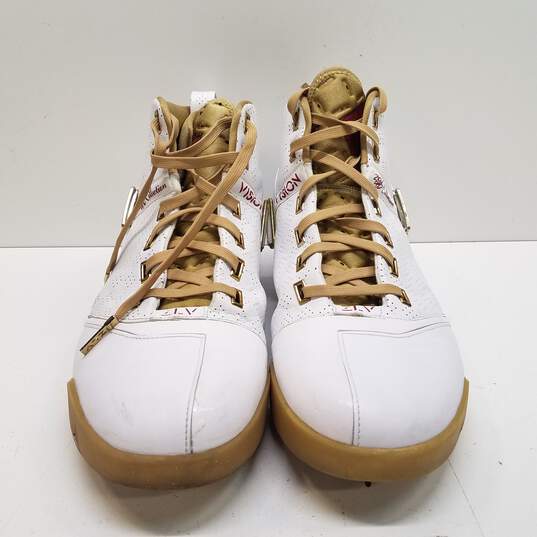Nike Lebron 5 White, Crimson Metallic Gold Sneakers 317253-171 Size 15 image number 3