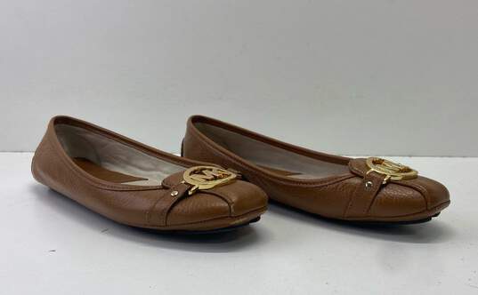 Michael Kors Brown Leather Flats Loafers Shoes Size 8.5 M image number 3