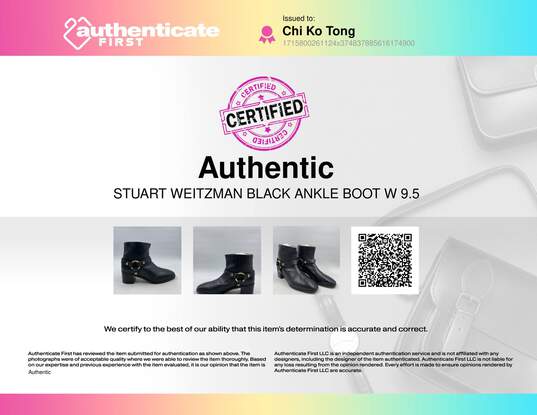 Stuart Weitzman Black boot Boot Women 9.5 image number 8