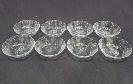 Vintage Bundle of Eight Cut Etched Glass Bowls image number 1