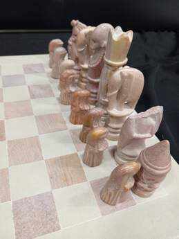 African Marble Tribal Chess Set alternative image