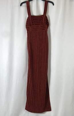 NWT Free People Womens Red Velvet Square Neck Long Maxi Dress Size Small alternative image