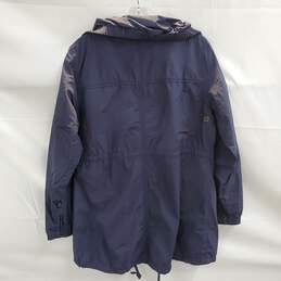 Eileen Fisher Navy Organic Cotton Blend Zip/Button Up Jacket Size M alternative image