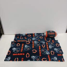 NFL Chicago Bears Plush Blanket & Football 2pc Bundle