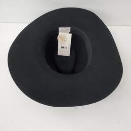 NWT Brixton Black Cowboy Felt Hat Size M 7-1/2 alternative image