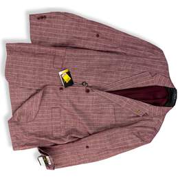 NWT E. J. Samuel Soprano Mens Red White Notch Lapel Two Button Blazer Size 44/38