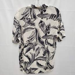 All Saints MN's Tropical Print Black & White Short Sleeve Shirt Size M alternative image