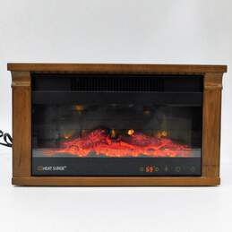 Heat Surge Mini Electric Wood Movable Fire Place Portable Heater