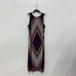 NWT Womens Purple Black Geometric Sleeveless Keyhole Maxi Dress Size 22/24W alternative image