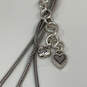 Designer Brighton Two-Tone Triple Strand Heart Shape Pendant Necklace image number 4