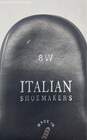 Italian Shoemakers Womens Black Shimmer Silver Slide Sandals Size 8 W image number 6