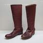 FRYE Melissa Zip Back Boot Size 8 Antique Cognac Tall Riding Boot image number 1