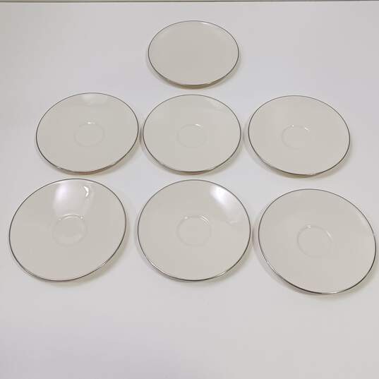 Vintage Set of 6 Lenox Olympia PL Saucers and 1 Bread Plate image number 2