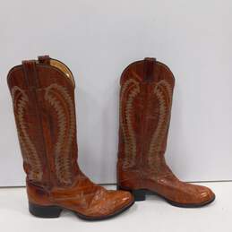 Justin Western Style Pull On Boots Size 8.5 D alternative image