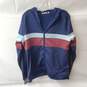 Cotopaxi Full Zip Up Hoodie Navy Blue w Stripes Size L image number 1