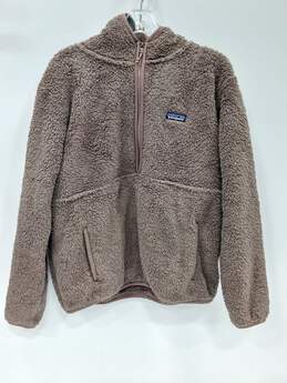 Patagonia Women's Los Gatos 1/2 Zip Pullover High Pile Hooded Jacket Size L