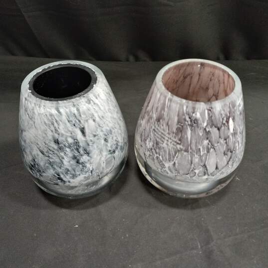 Glass Art Vases 2Ct 5x4 Poland image number 2