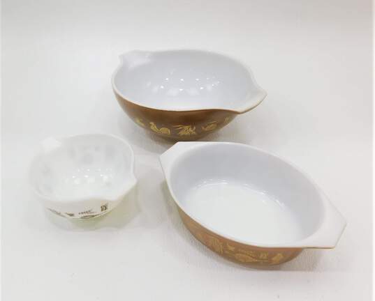 Vintage White Mixing Bowls Set of 2 Pyrex Bowls Large Bowl and