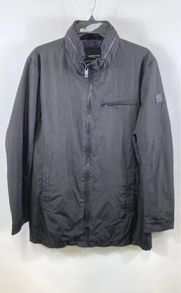Kenneth Cole Mens Blue Long Sleeve Full Zip Pockets Windbreaker Jacket Size M
