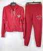 True Religion Womens Red Full Zip Long Sleeve 2 Piece Sweatsuit Size Medium image number 1