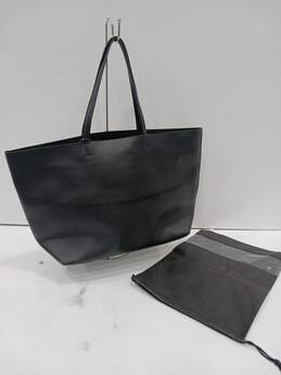 Victoria's Secret Large Black Leather Tote Bag alternative image