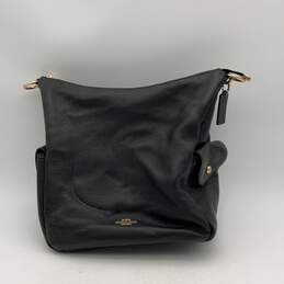 Coach Womens Pennie Black Pebbled Leather Detachable Strap Shoulder Bag alternative image