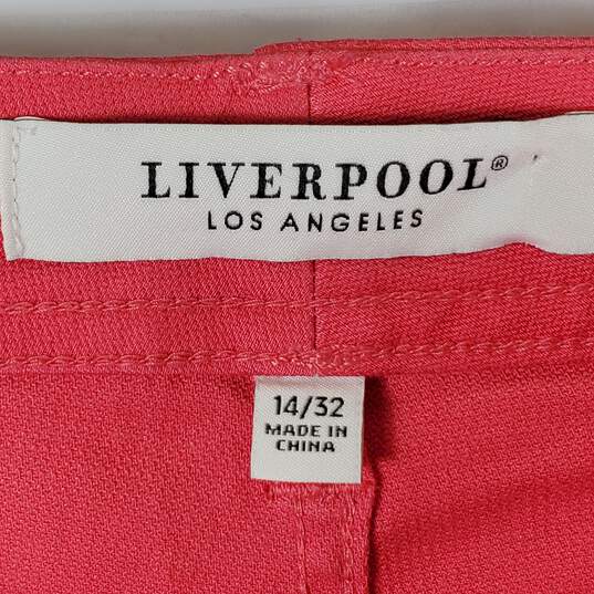 Liverpool Women Red Cargo Pants Sz 14/32 NWT image number 4