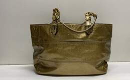 COACH 15373 Gold Patent Leather Tote Bag alternative image